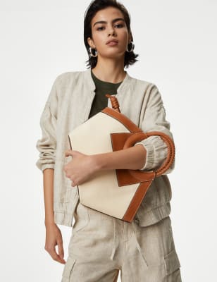 

Womens M&S Collection Tragetasche aus Canvas mit hohem Baumwollanteil - Naturfarben, Naturfarben
