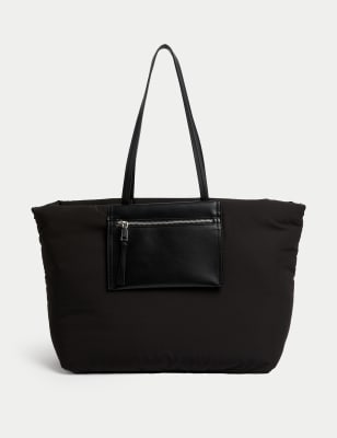 

Womens M&S Collection Nylon Tote Bag - Black, Black