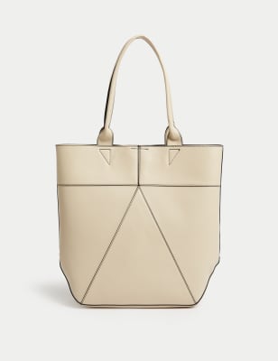 

Womens M&S Collection Faux Leather Shopper - Cream, Cream