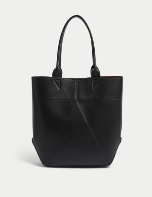 

Womens M&S Collection Faux Leather Shopper - Black, Black