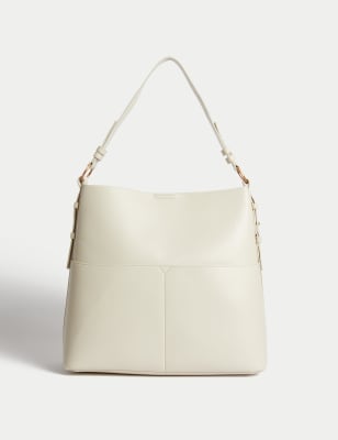 

Womens M&S Collection Schultertasche aus Kunstleder - Creme, Creme