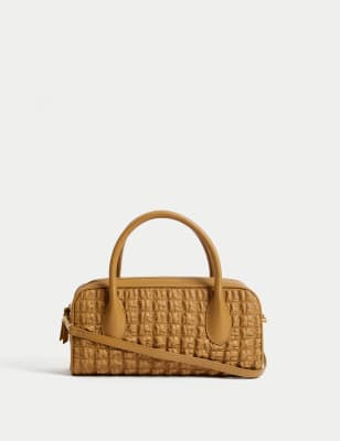 

Womens M&S Collection Quilted Bowler Bag - Caramel, Caramel