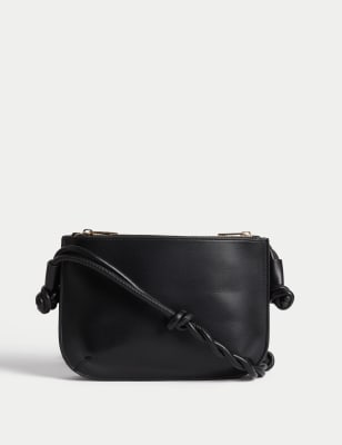 

Womens M&S Collection Knotted Detail Cross Body Bag - Black, Black