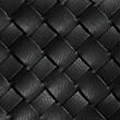 Faux Leather Woven Clutch Bag, BLACK, swatch