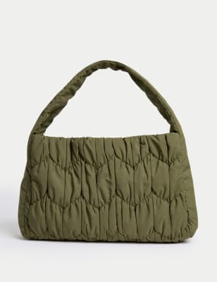 

Womens M&S Collection Quilted Shoulder Bag - Khaki, Khaki