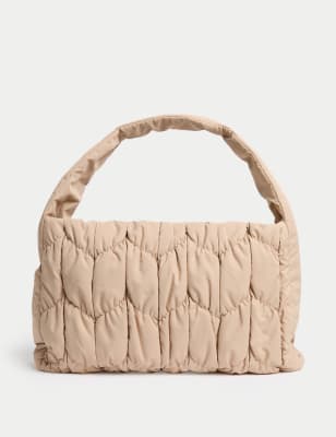 

Womens M&S Collection Quilted Shoulder Bag - Natural, Natural