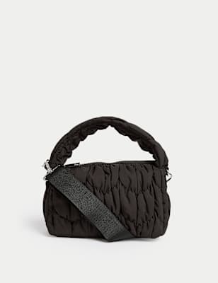 

Womens M&S Collection Quilted Mini Cross Body Bag - Black, Black