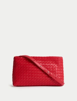 

Womens M&S Collection Faux Leather Cross Body Bag - Red, Red