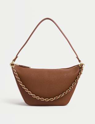 

Womens M&S Collection Chain Detail Shoulder Bag, Tan