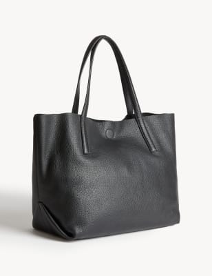 

Womens M&S Collection Leather Tote Bag - Black, Black