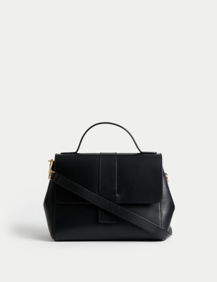 

Womens M&S Collection Umhängetasche aus Leder mit Griff oben - Black, Black
