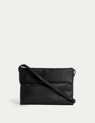 

Womens M&S Collection Leather Cross Body Bag - Black, Black