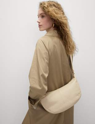 

Womens M&S Collection Leather Sling Bag, Light Cream