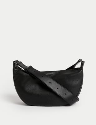 

Womens M&S Collection Leather Sling Bag - Black, Black