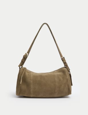 

Womens M&S Collection Suede Shoulder Bag - Dark Khaki, Dark Khaki