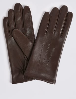 Leather Gloves GREY Gloves M S MY