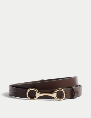 

Womens M&S Collection Leather Snaffle Waist Belt - Chocolate, Chocolate