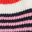 Knitted Rib Turn Up Beanie Hat, NAVY MIX, swatch