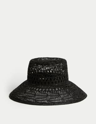 

Womens M&S Collection Straw Hat - Black, Black