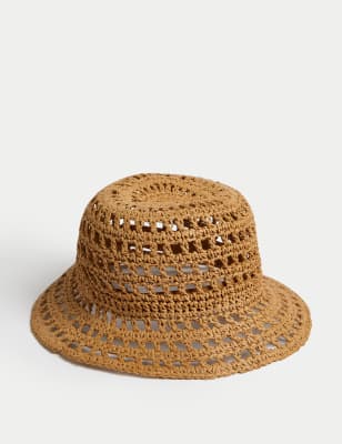 

Womens M&S Collection Straw Bucket Hat - Natural, Natural