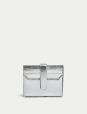 

M&S Collection Tarjetero de pielWomens - Plata, Plata