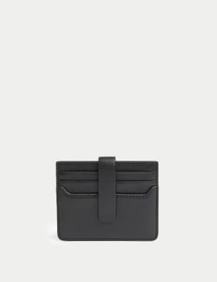 

Womens M&S Collection Leather Card Holder - Black, Black