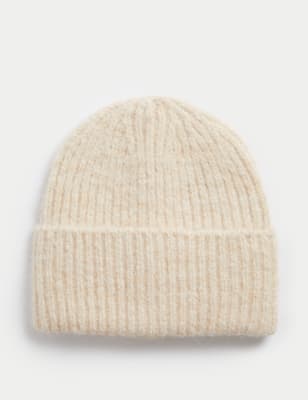 

Womens M&S Collection Ribbed Beanie - Cream, Cream