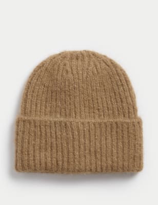 

Womens M&S Collection Ribbed Beanie - Camel, Camel