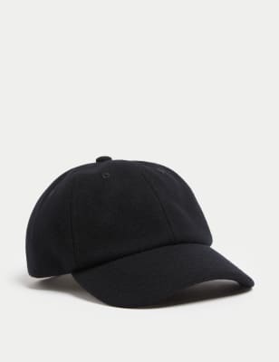 

Womens M&S Collection Wool Rich Baseball Cap - Black, Black