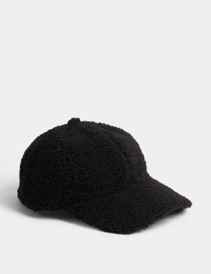 

Womens M&S Collection Baseballmütze mit hohem Wollanteil - Schwarz Melange, Schwarz Melange