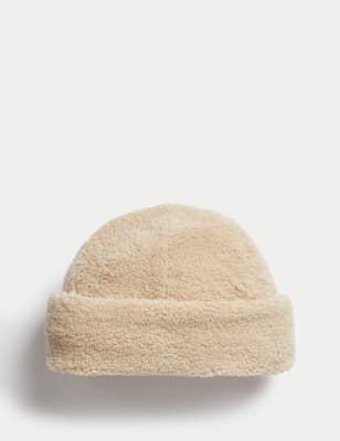 

M&S Collection Gorro de piel de oveja sintéticaWomens - Cream, Cream