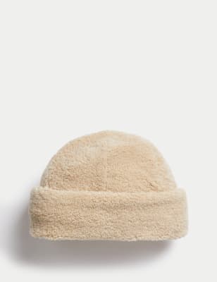 

Womens M&S Collection Borg Beanie Hat - Cream, Cream