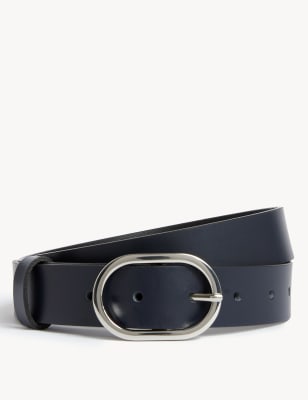 

Womens M&S Collection Leather Jean Belt - Navy, Navy
