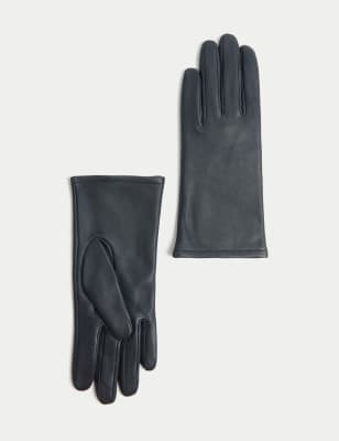 

Womens M&S Collection Leather Warm Lined Gloves - Navy, Navy