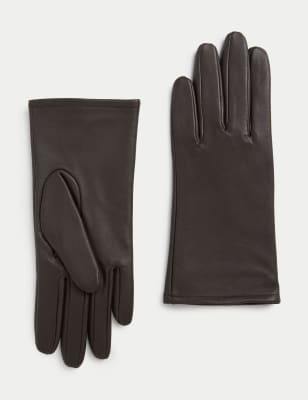 

Womens M&S Collection Leather Warm Lined Gloves - Chocolate, Chocolate