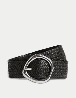 

Womens M&S Collection Raffia Jeans Belt - Black, Black