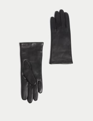 

Womens Autograph Leather Cashmere Lined Gloves - Black, Black