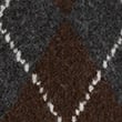 Argyle Skinny Scarf with Wool, BROWN MIX, swatch