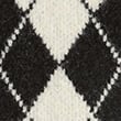 Argyle Skinny Scarf with Wool, BLACK MIX, swatch