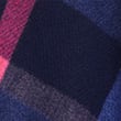 Woven Checked Tassel Poncho, NAVY MIX, swatch