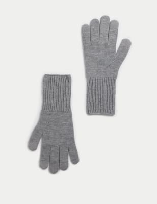 

Womens M&S Collection Knitted Touchscreen Gloves - Grey Mix, Grey Mix