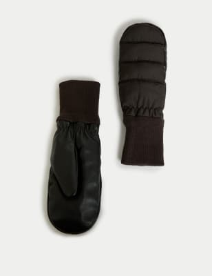 

Womens M&S Collection Cuffed Mittens - Black, Black