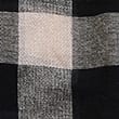 Checked Fringed Scarf with Wool, BLACK MIX, swatch