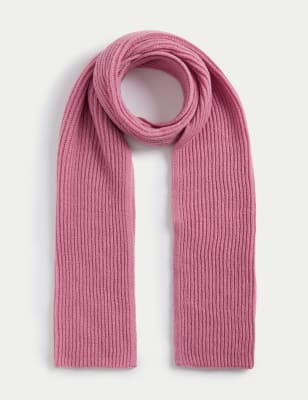 

Womens M&S Collection Knitted Scarf - Pink, Pink