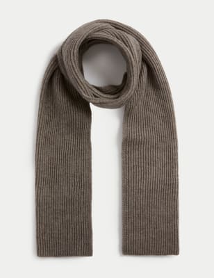 

Womens M&S Collection Knitted Scarf - Taupe, Taupe