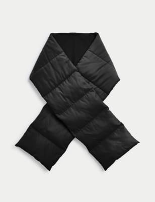 

Womens M&S Collection Quilted Puffer Scarf - Black, Black