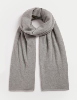 

Womens Autograph Pure Cashmere Scarf - Grey, Grey