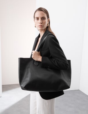 

Womens Autograph Leather Tote Bag - Black, Black