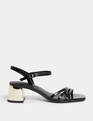 

Womens M&S Collection Strappy Block Heel Sandals - Black Mix, Black Mix