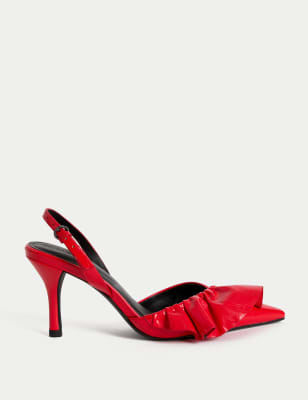 

Womens M&S Collection Buckle Stiletto Heel Court Shoes - Red, Red